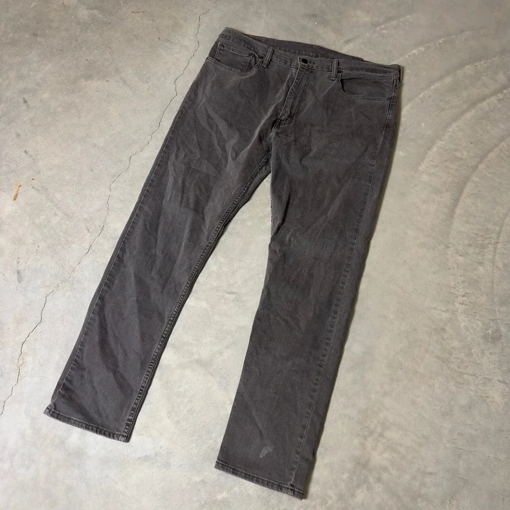 Levi's 512 Slim Taper Jeans Mens 38x32 Charcoal Grey Modern Streetwear Denim